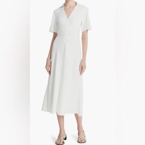 Elegant vince White Midi Dress size 10 new never used